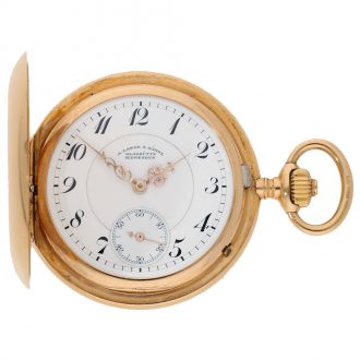 German 18 carat gold lever watch in original box Circa 1907
