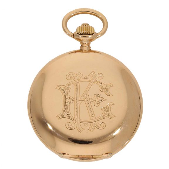 German 18 carat gold lever watch in original box Circa 1907 German 18 carat gold lever watch in original box Circa 1907