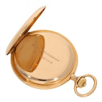 German 18 carat gold lever watch in original box Circa 1907