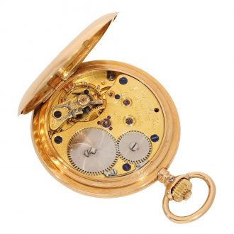 German 18 carat gold lever watch in original box Circa 1907