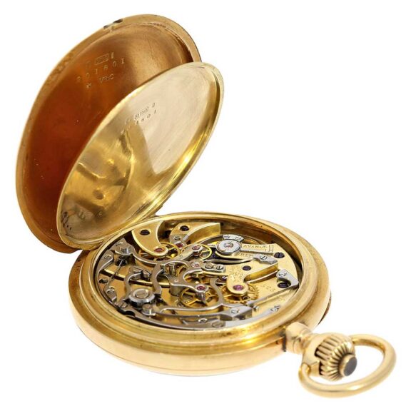 Swiss gold/enamel chronograph with pulsation scale Circa 1912 Swiss gold/enamel chronograph with pulsation scale Circa 1912