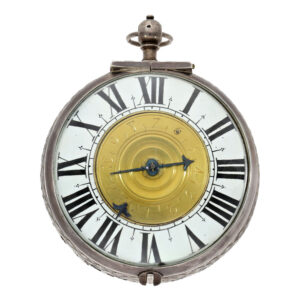 French silver coach clock with self strike and alarm Circa 1650