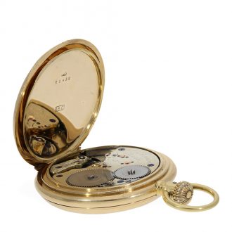 German 18 carat gold half hunting cased pocket watch Circa 1870 German 18 carat gold half hunting cased pocket watch Circa 1870