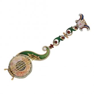 French/Austrian enamel Oriëntal harp form watch Circa 1820