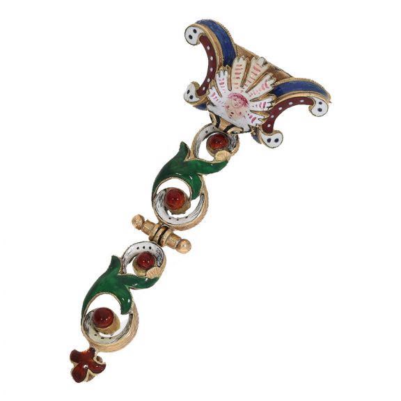 French/Austrian enamel Oriëntal harp form watch Circa 1820 French/Austrian enamel Oriëntal harp form watch Circa 1820