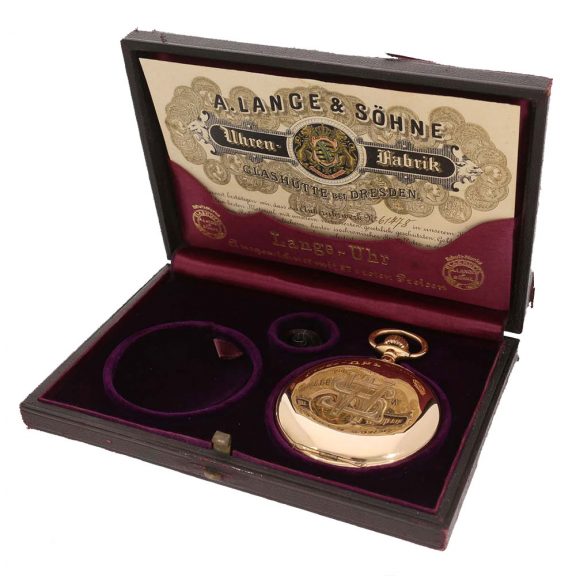 German 18 carat gold full hunter case watch with original papers Circa 1909 German 18 carat gold full hunter case watch with original papers Circa 1909