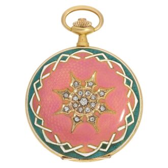 Swiss gold and enamel watch for the Turkish market Circa 1909