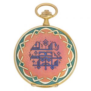 Swiss gold and enamel watch for the Turkish market Circa 1909