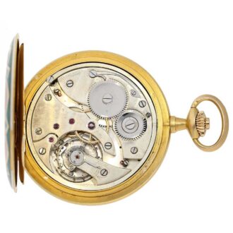 Swiss gold and enamel watch for the Turkish market Circa 1909