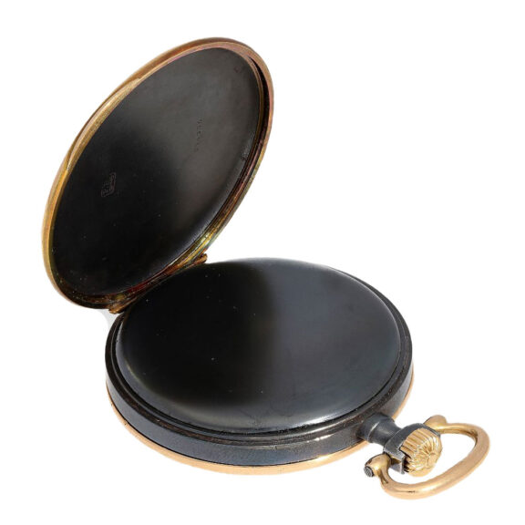 Rare Swiss gold watch in special case steel Circa 1914 Rare Swiss gold watch in special case steel Circa 1914