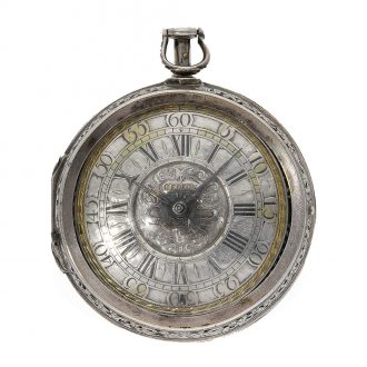 Fine English silver à tact oignon watch with à toc repeater Circa 1700