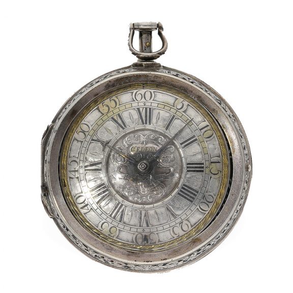 Fine English silver à tact oignon watch with à toc repeater Circa 1700