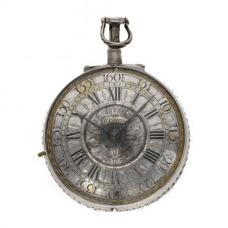 Fine English silver à tact oignon watch with à toc repeater Circa 1700