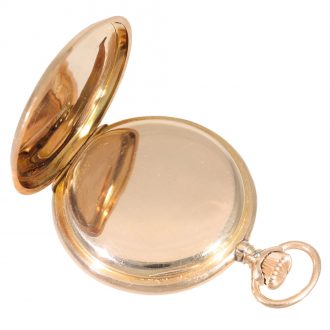 German 14 carat gold half hunter case watch Circa 1895