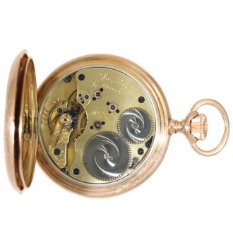 German 14 carat gold half hunter case watch Circa 1895
