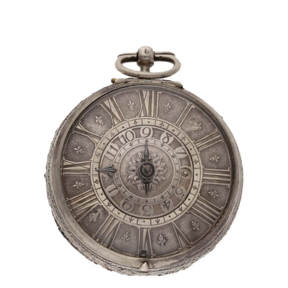 French silver early single handed pocket watch Circa 1660