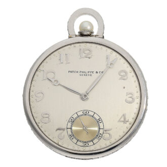 Swiss platinum dress watch with diamonds Circa 1929