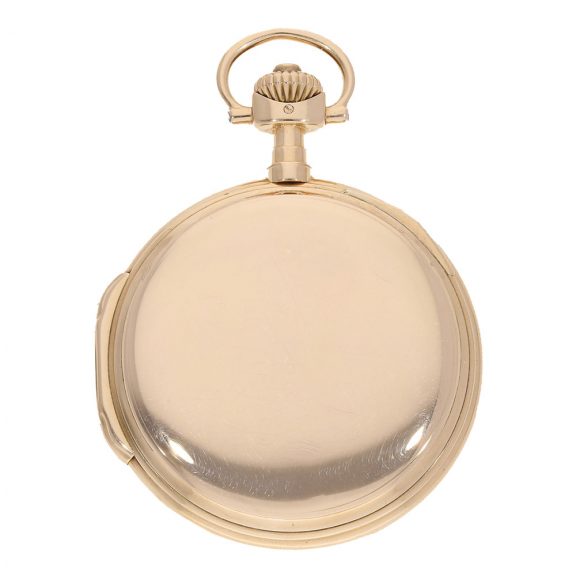 German 18 carat gold Louis XV gold full hunter case watch Circa 1912 German 18 carat gold Louis XV gold full hunter case watch Circa 1912