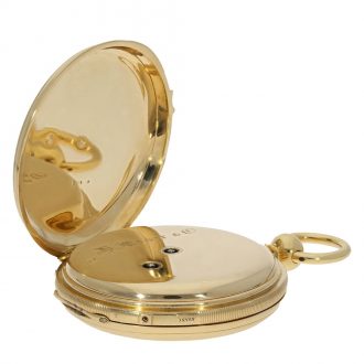Swiss 18 carat gold astronomical anker chronometer in original box Circa 1860
