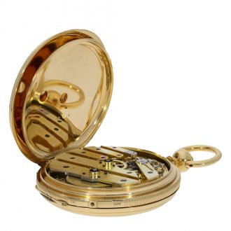 Swiss 18 carat gold astronomical anker chronometer in original box Circa 1860