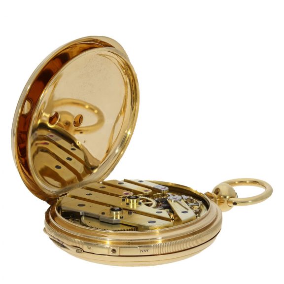 Swiss 18 carat gold astronomical anker chronometer in original box Circa 1860 Swiss 18 carat gold astronomical anker chronometer in original box Circa 1860