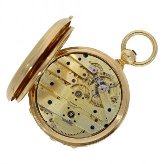 Swiss 18 carat gold astronomical anker chronometer in original box Circa 1860