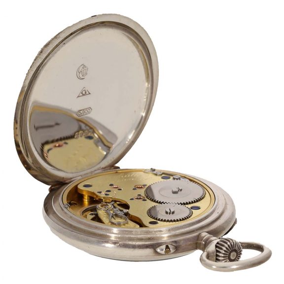 German silver precision watch 1A with 24 hour jumping numerals Circa 1931 German silver precision watch 1A with 24 hour jumping numerals Circa 1931