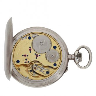 German silver precision watch 1A with 24 hour jumping numerals Circa 1931 German silver precision watch 1A with 24 hour jumping numerals Circa 1931
