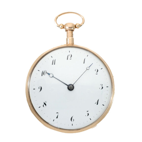 German 18 carat gold musical cylinder watch Crica 1810