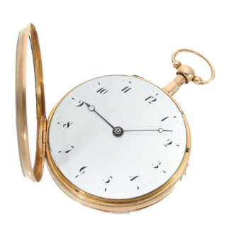 German 18 carat gold musical cylinder watch Crica 1810