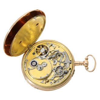 German 18 carat gold musical cylinder watch Crica 1810