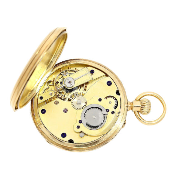 Swiss gold watch with experimental movement Circa 1876 Swiss gold watch with experimental movement Circa 1876