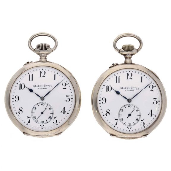 German silver chronometer deck watches made for the navy Circa 1915