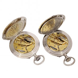 German silver chronometer deck watches made for the navy Circa 1915
