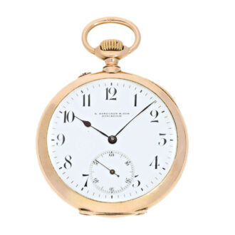 Swiss gold open faced anker chronometer watch Circa 1906