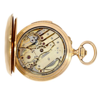 French very fine minute repeating gold pocket watch Circa 1896