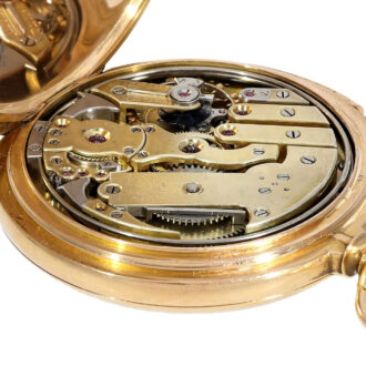 French very fine minute repeating gold pocket watch Circa 1896
