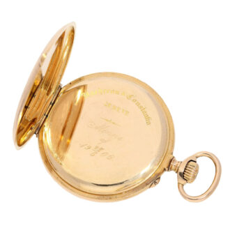 Swiss gold open faced anker chronometer watch Circa 1906