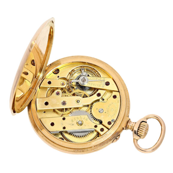 Swiss gold open faced anker chronometer watch Circa 1906 Swiss gold open faced anker chronometer watch Circa 1906