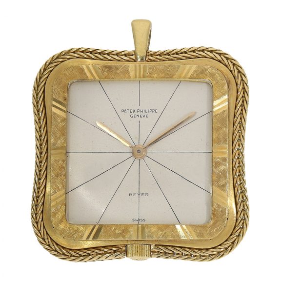 Swiss 18 carat gold pendant watch with double signature Circa 1960