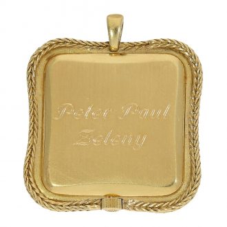 Swiss 18 carat gold pendant watch with double signature Circa 1960