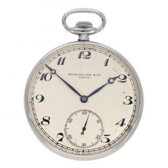 Swiss steel pocket watch with lever escapement Circa 1930