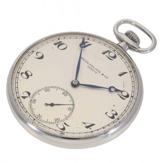 Swiss steel pocket watch with lever escapement Circa 1930