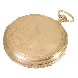 Swiss 18 carat gold exceptionally large music watch Circa 1800