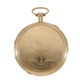 Swiss 18 carat gold exceptionally large music watch Circa 1800