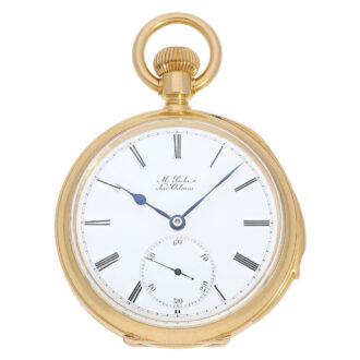 Swiss gold open faced minute repeating watch Circa 1883