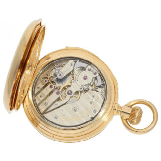 Swiss gold open faced minute repeating watch Circa 1883