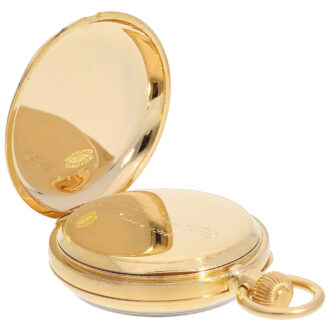Swiss gold open faced minute repeating watch Circa 1883