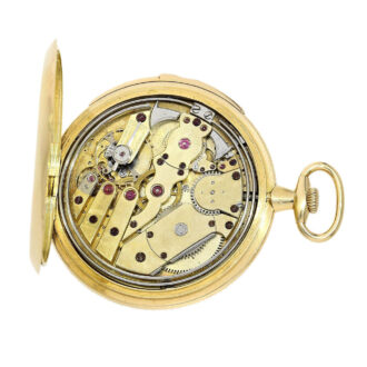 French very rare minute repeating gold dress watch Circa 1911
