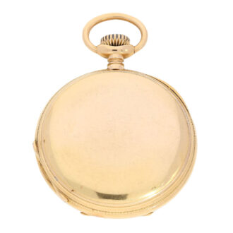 Swiss gold half hunting cased pocket watch Circa 1889 Swiss gold half hunting cased pocket watch Circa 1889